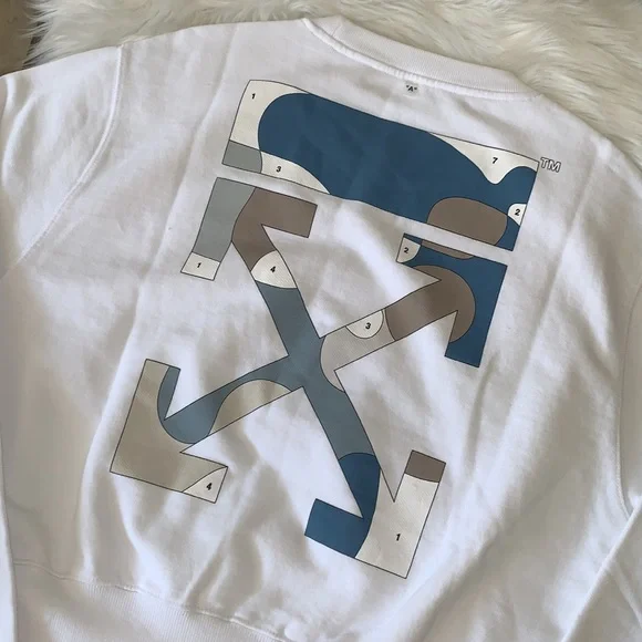 OFF-WHITE Multicolor Crewneck Sweatshirt Size L